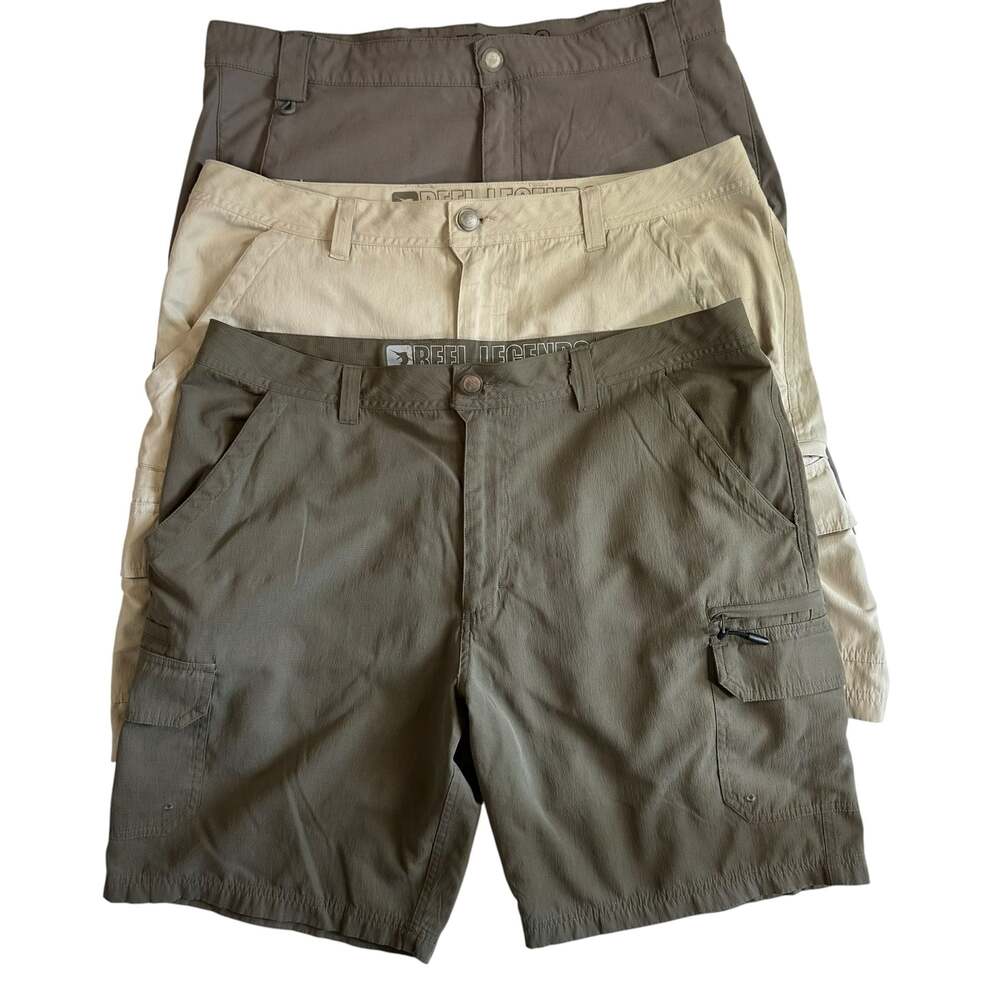 Reel Legends Men's Cargo Fishing Shorts Bundle